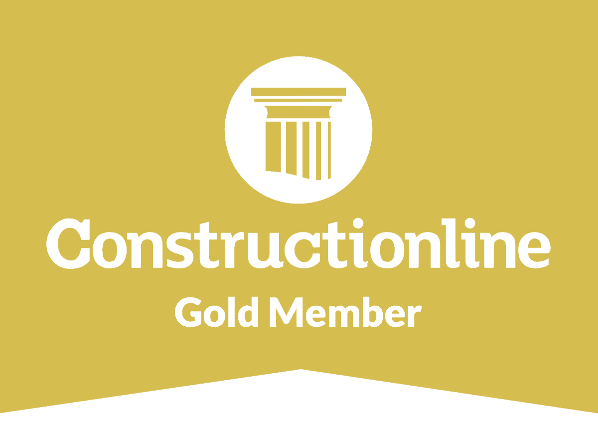 Constructionline Gold Member badge confirming GT Trax's verified accreditation status.