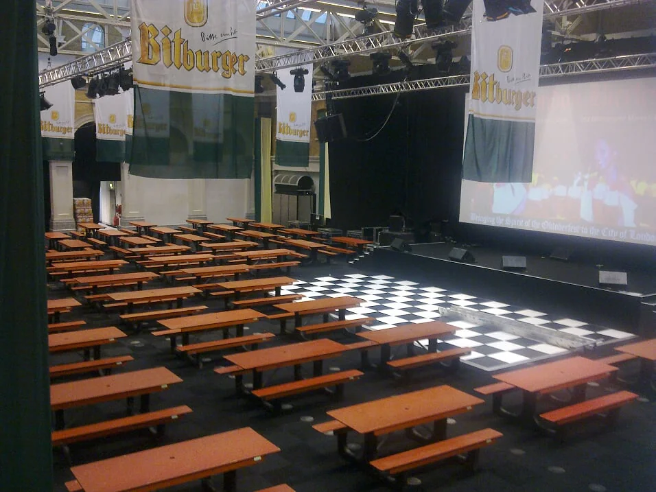 FoldTable picnic tables at an event